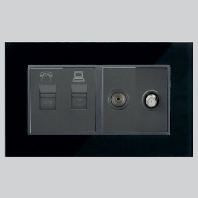 DS-463-MS - RJ-11+ CAT6 +TV+ SETTLITE SOCKET 