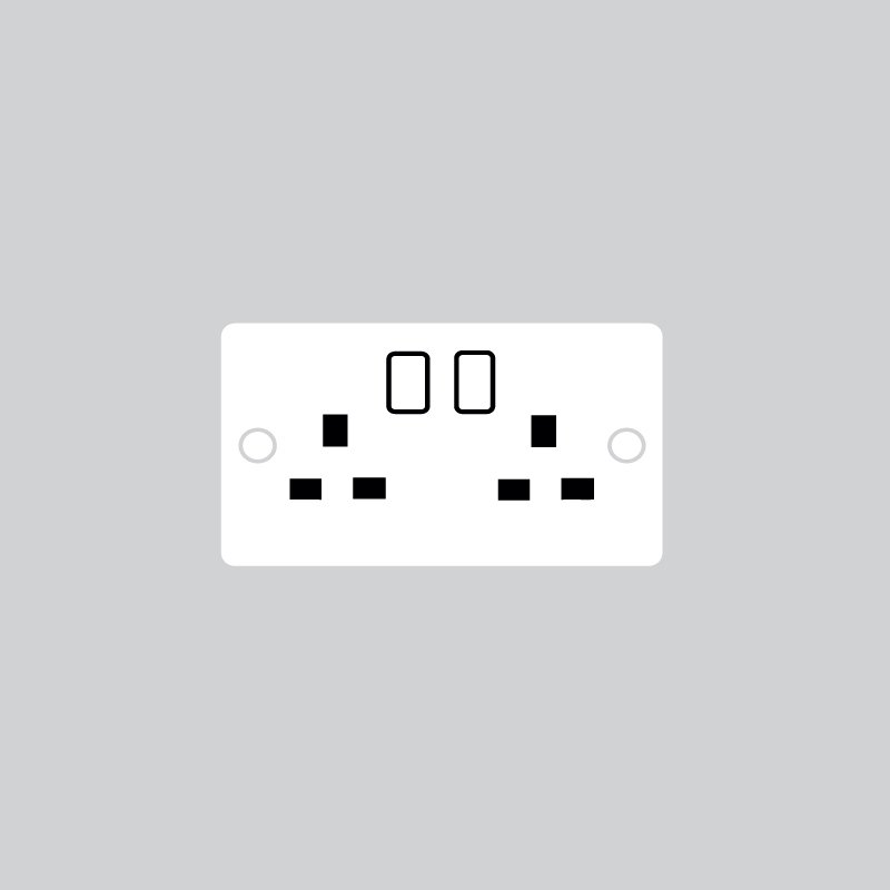 ST406 13A 2GANG SWITCH SOCKET