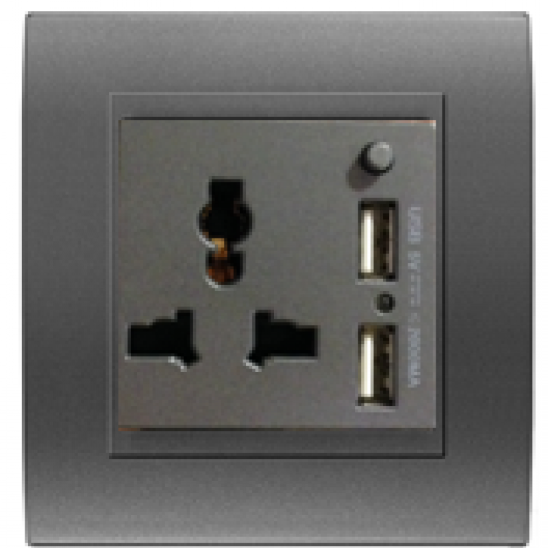 G-430U-P - 13A MULTI FUNCTION SWITCH SOCKET + TWIN USB CHARGER