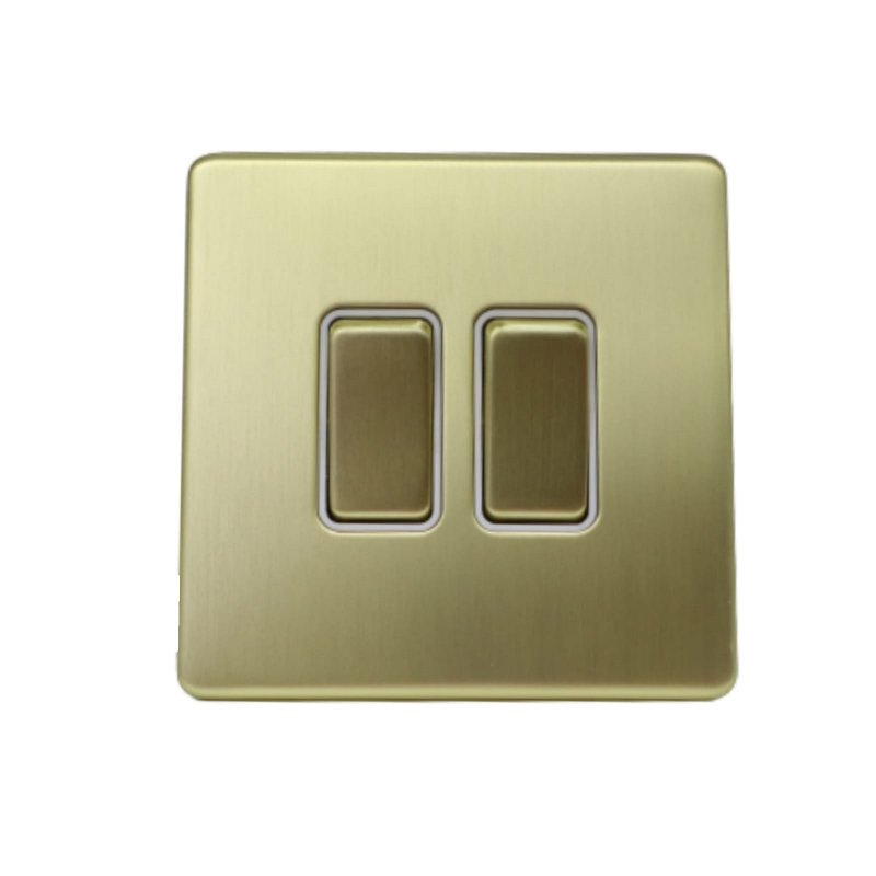 A304 2GANG 2WAY SWITCH GOLD