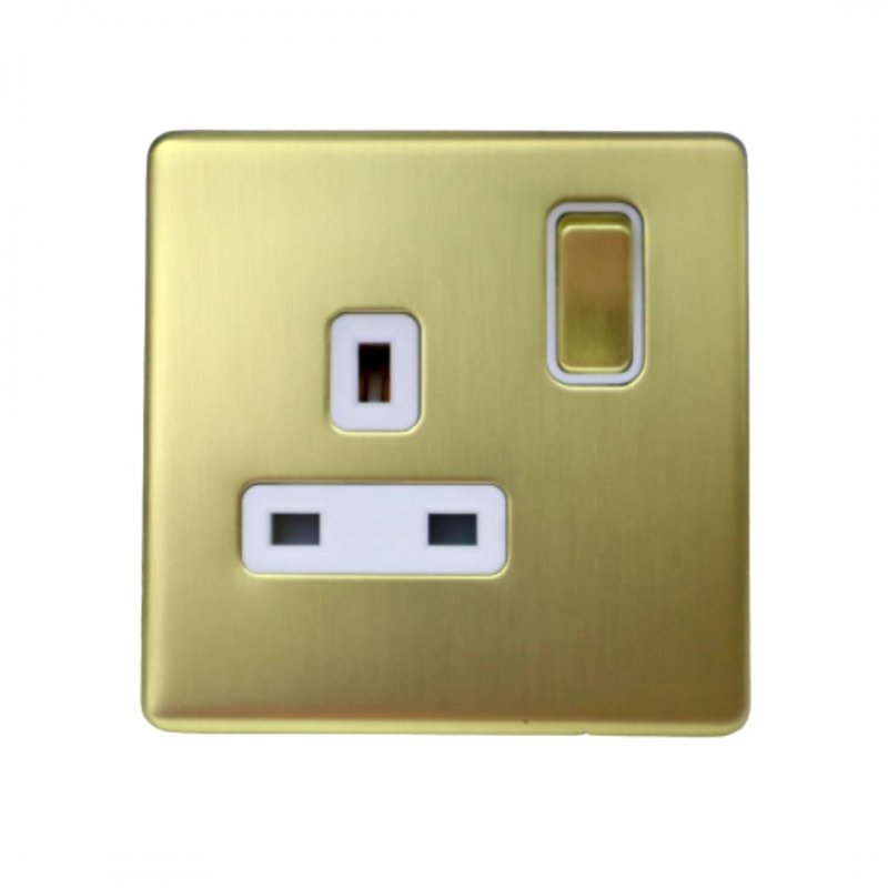 A405 - 13A 1GANG SWITCH SOCKET GOLD