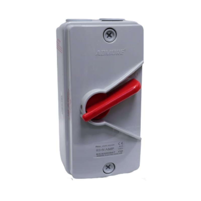 AWI633N - 63A 3Pole + Neutral Pvc Isolator