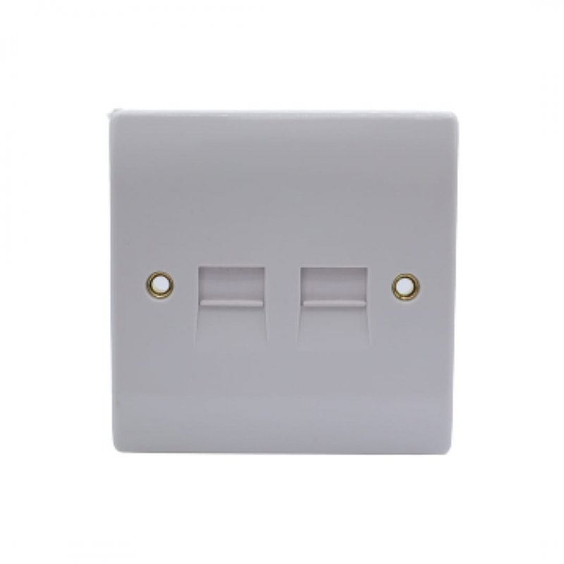 VZ0240 - TELEPHONE SOCKET 2G SECONDARY WHITE