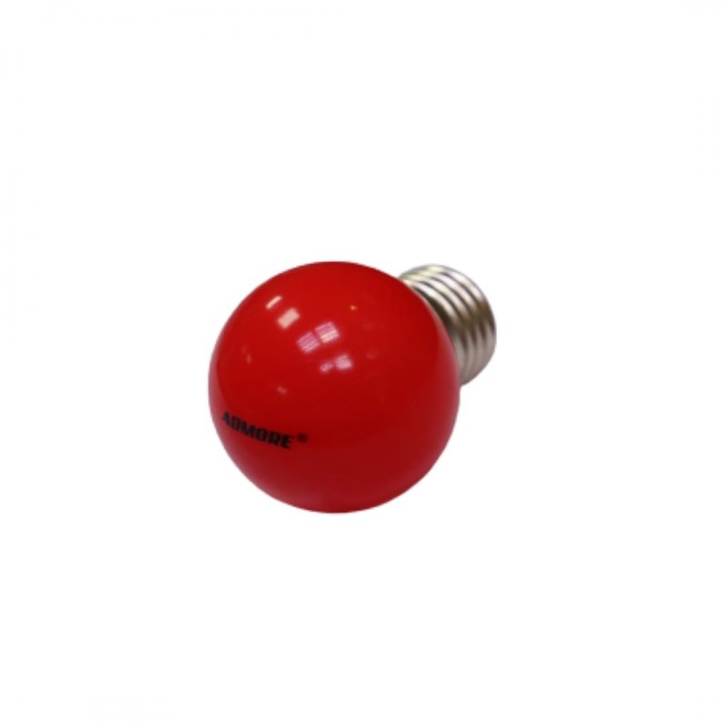 G45R - 1W E27 LED BALL LAMP RED 