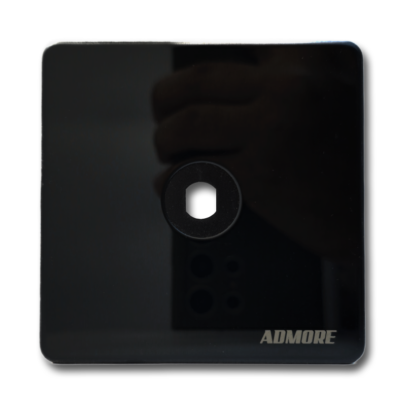 AB401H1 - 1 Gang Hole Blank Plate Black Nickle Admore