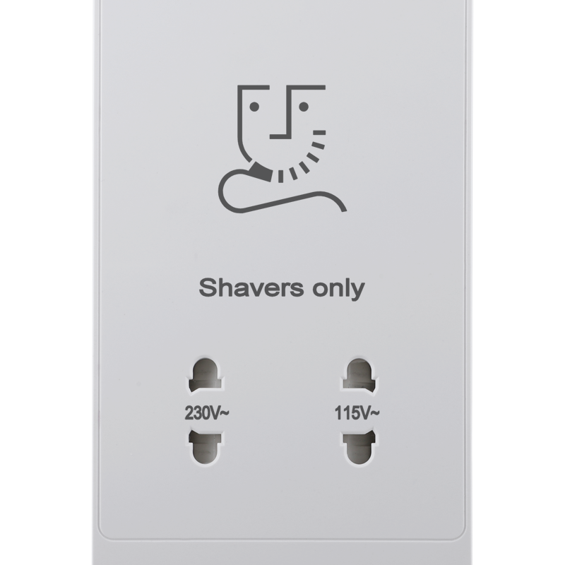 SHAVER SOCKET PC WHITE 