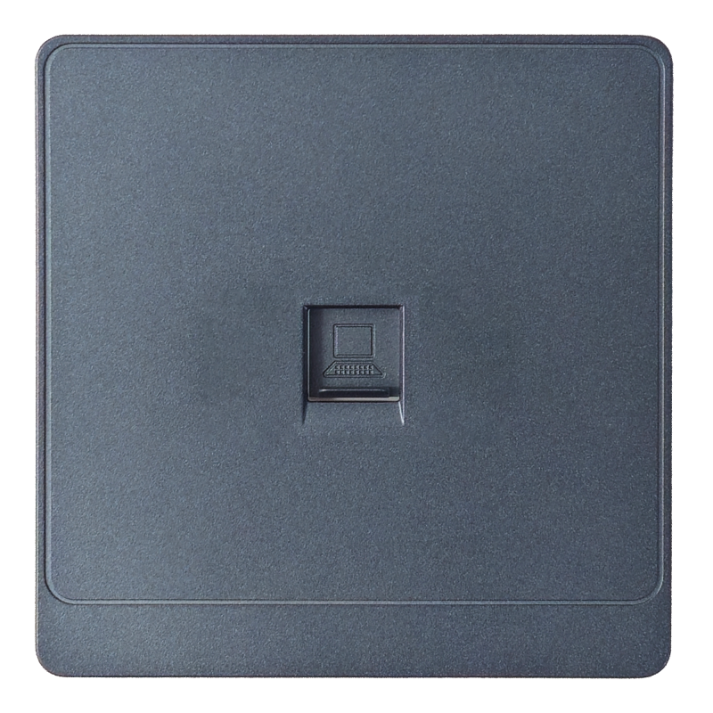 RJ45 1 Gang Data Socket PC grey