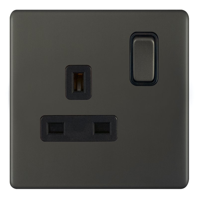 AU405 - 13A 1 Gang Switch Socket