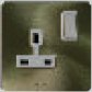 SRA405-W - 13A 1G SWITCH WITH WHITE OR BLACK GRID ( PVC WHITE FRAME) SOCKET