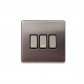 AC306 - 3GANG 2WAY SWITCH CHROME