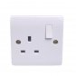 VZ0005 - 13A 1GANG SWITCH SOCKET WHITE