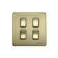 A309 - 4 GANG 2 WAY SWITCH 3X3 GOLD