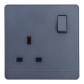 13A 1 Gang Switch Socket PC Grey