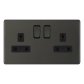 AU406 - 13A 2 Gang Switch Socket