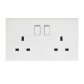 APW406 - 13A 2 GANG SWITCH SOCKET PREMIER PLUS WHITE ADMORE