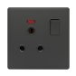 SB429 - 15A 1 GANG SWITCH SOCKET SOFT TOUCH BLACK ADMORE