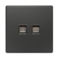 SB450 - RJ45 2 G DATA SOCKET(CAT-6) SOFT TOUCH BLACK ADMORE