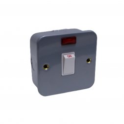 AM324 - 1 Gang Flush Switch with F/O+ Neon 20A DP