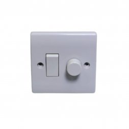 VK0309 - 1 GANG 1 WAY SWITCH + DIMMER WHITE