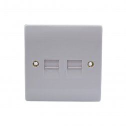 VZ0240 - TELEPHONE SOCKET 2G SECONDARY WHITE