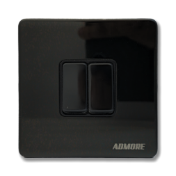 AB304 - 2 Gang 2 Way Switch Black Nickle Admore