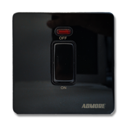 AB324 - 20A DP Switch with Neon Black Nickle Admore