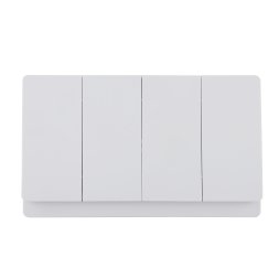 4 GANG 1WAY SWITCH PC WHITE (3x6)