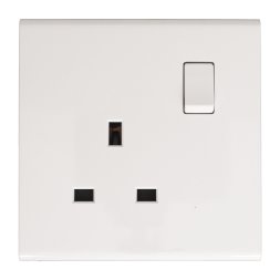 APW405-13A 1 GANG SWITCH SOCKET PREMIER PLUS WHITE ADMORE