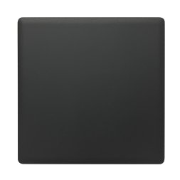 SB401 - BLANK PLATE SOFT TOUCH BLACK ADMORE